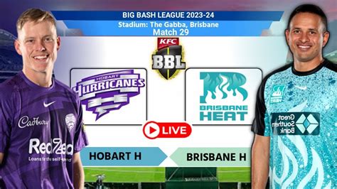 Live Hobart Hurricanes Vs Brisbane Heat 29th Match HEA Vs HUR