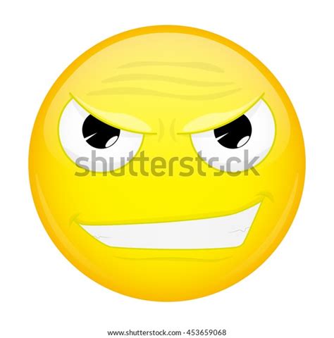 Evil Emoji Bad Emotion Wicked Emoticon Stock Vector Royalty Free