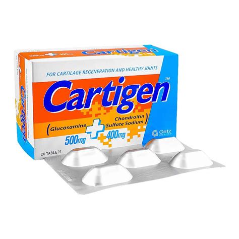 Buy Getz Pharma Cartigen Tablet 500mg 400mg 20 Pack Online At Best