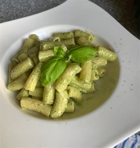 Homemade Rigatoni With Homemade Pesto R Pasta