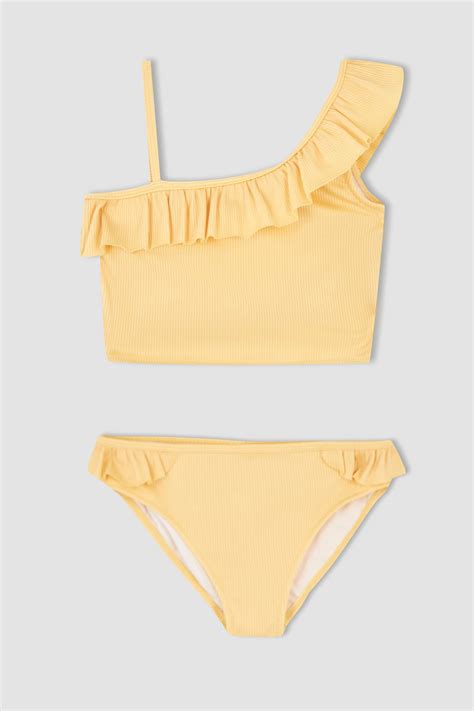 Turuncu Kız Çocuk Genç Kız Kız Çocuk Bikini Takımı DeFacto