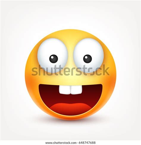 Smileysmiling Happy Emoticon Teeth Yellow Face Vector De Stock Libre