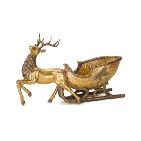 Pewter Reindeer Sleigh Christmas Centerpiece Artofit