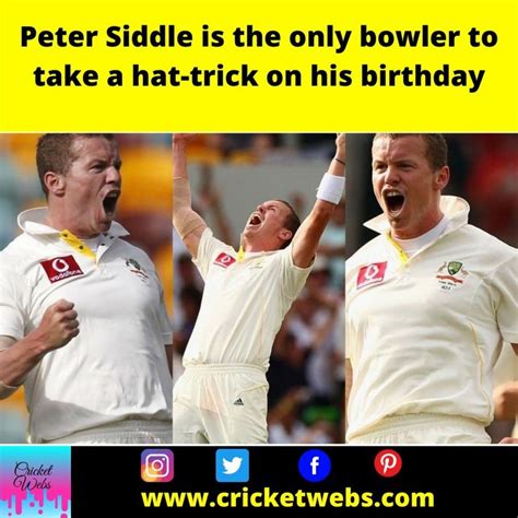 Peter Siddle is the only bowler to take a hat-trick on his birthday ...