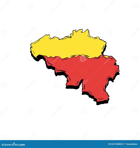 Map Of Wallonia And Flanders Stock Vector Illustration Of Sign