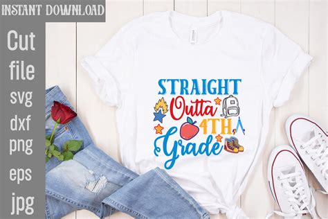 Straight Outta Th Grade Svg Cut File Graphic By Simacrafts Creative