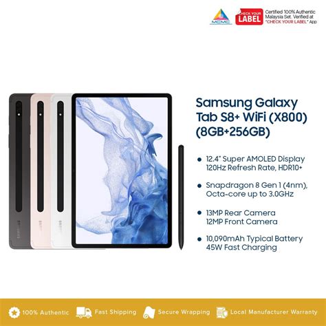 Samsung Galaxy Tab S8+ (X800) Price In Malaysia & Specs - KTS