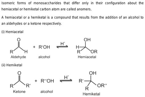 what are hemiacetal and hemiketal