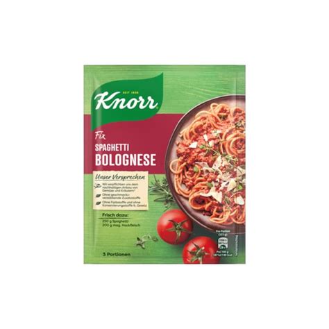 Knorr Fix Spaghetti Bolognese 38g Lebensmittel Versand Eu Lebensm