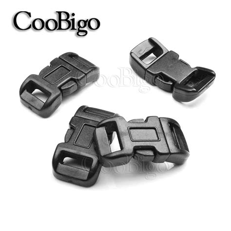 Pcs Curved Side Release Buckle Mm Black Parachute