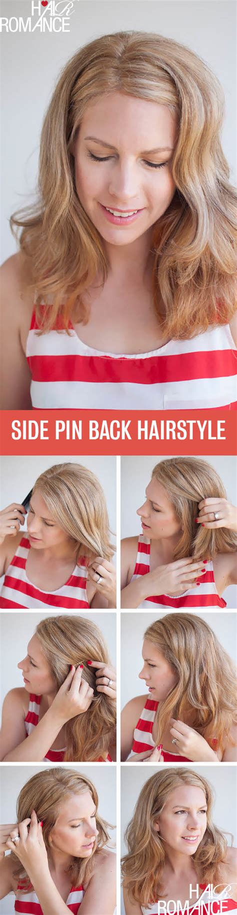 Two Easy Ways To Pin Back Your Hair Hair Romance