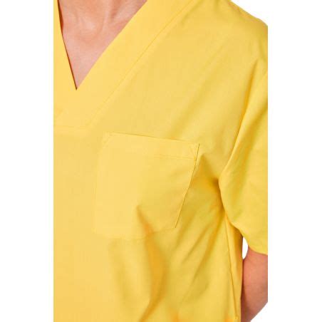 Tunique Pantalon Medical Infirmiere Dentisite Kine Jaune Poussin