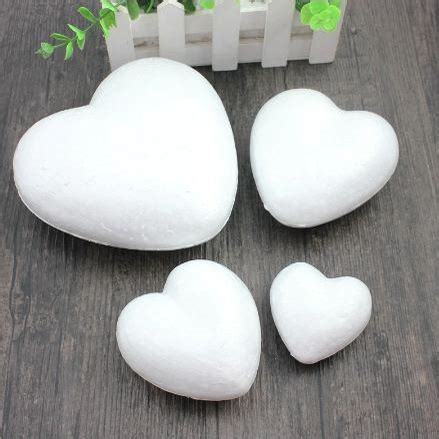 White Modelling Foam Heart Polystyrene Styrofoam Ball Crafts For DIY