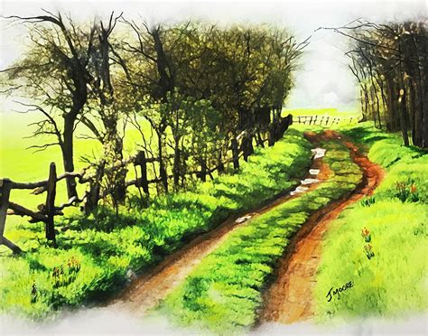 Dirt Road Painting By Jeffrey A Moore Fine Art America