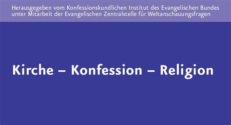 Kirche Konfession Religion Neuerscheinungen