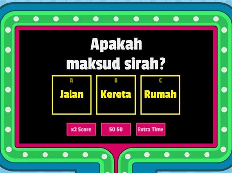 KUIZ SIRAH TAHUN 1 Kafa Gameshow Quiz