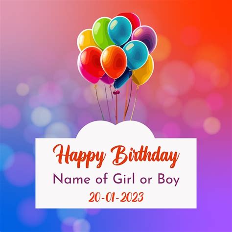 Premium Vector Birthday Wish Card Template