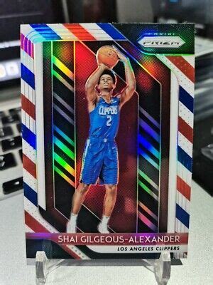 2018 19 Panini Prizm Shai Gilgeous Alexander 184 Red White Blue Rookie