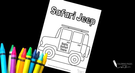 Safari Jeep Coloring Pages