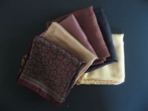 6 Silk Handkerchiefs Or Pocket Squares Made In Italy By Etsy Silk