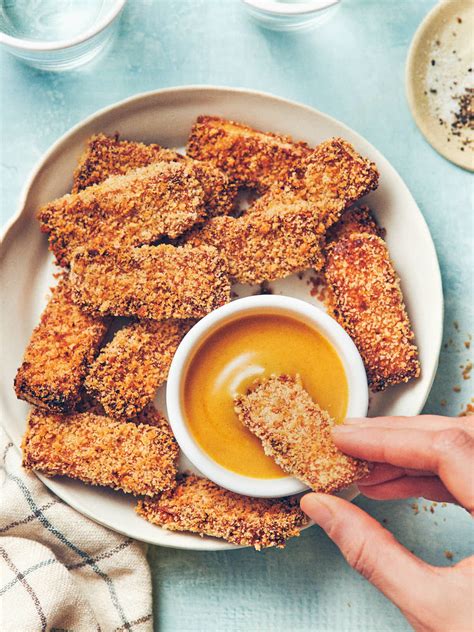 Crispy Tofu Sticks With Honey Mustard Air Fryer Evergreen Kitchen