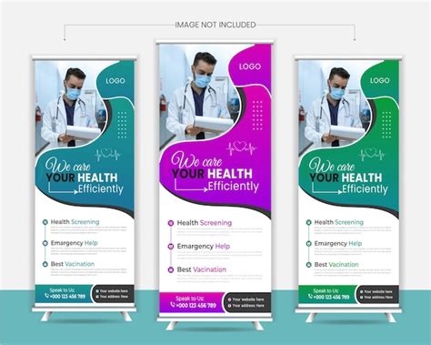 Premium Vector Vector Medical Healthcare Roll Up Banner Template