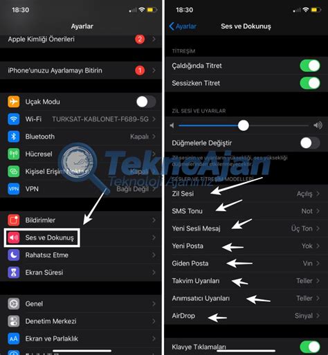 iPhone da Bildirim Sesleri Nereden Nasıl Değiştirilir TeknoAjan