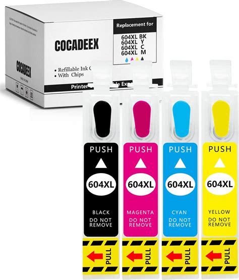 Cocadeex Empty 604xl Refillable Ink Cartridges Compatible With Xp 2200 Xp 2205 Xp 3200 Xp 3205