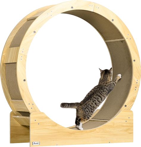 Pawhut Cat Wheel For Indoor Cats 36 Cat Treadmill With