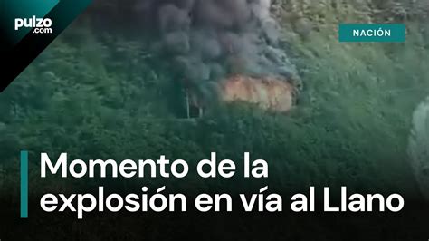 Cierre total de vía al Llano por explosión de tractomula en un túnel