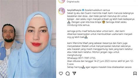 Akhirnya Muncul Bersama Sang Suami Usai Viral Tasyi Athasyia Beri Klarifikasi Dan Minta Maaf