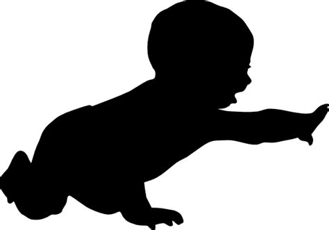 Baby Crawling Silhouette at GetDrawings | Free download