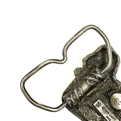 S NAKED PINUP GIRL NICKEL SILVER BELT BUCKLE NOW OR NEVER