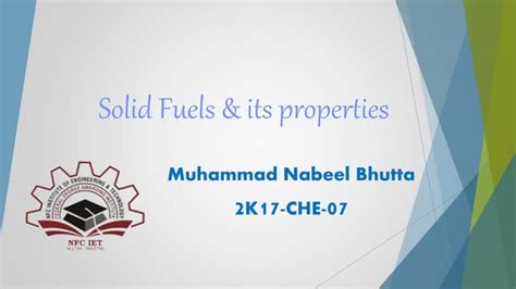 Solid fuel and its properties | PPT