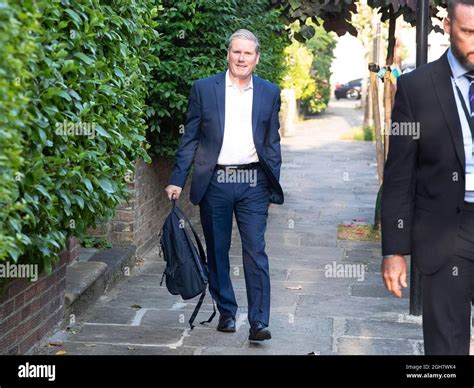 Sir Keir Starmer The Leader Of The Labour Part Leaves His North London Home On The 6th Of