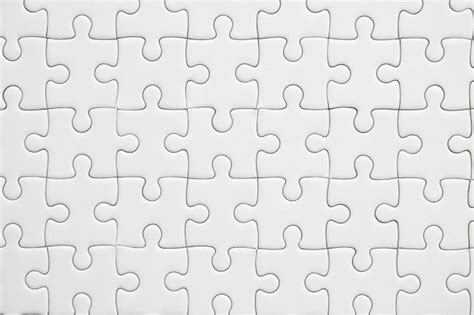 Premium Photo White Jigsaw Puzzle Pattern Background