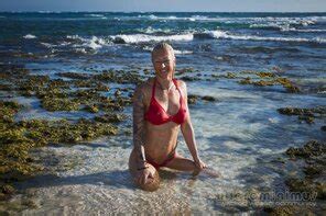 Bikini Model Angel Of Sin AI Enhanced Red WW S On Aruba 111 Topaz