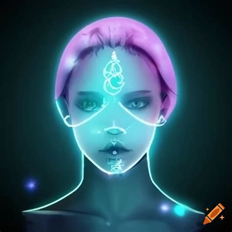 Anime Style Female Hologram Character Face On Craiyon