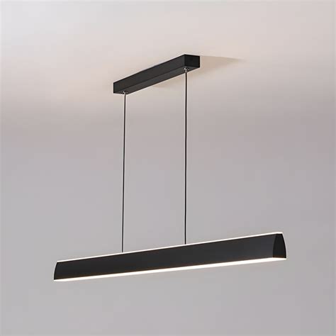 Modern Style Linear Shape Island Pendants Metal Pendant Lights In Black