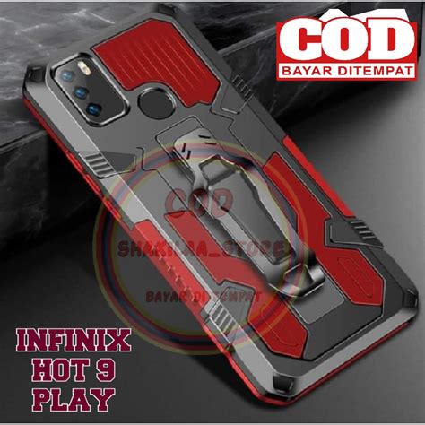 Jual Case Hp Tipe Infinix Hot 9 Play Casing Standing Back Klip Hard Case Hp Robot New Cover