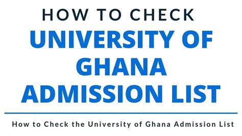 How To Check University Of Ghana Admission Status