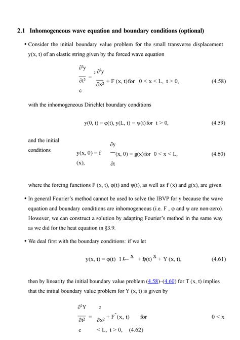 FS PDE 23 Inhomogeneous Wave Equation And Boundary Conditions