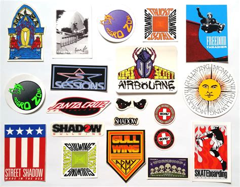 20 Old School Skateboard Stickers Collection Pack – SkateboardStickers.com