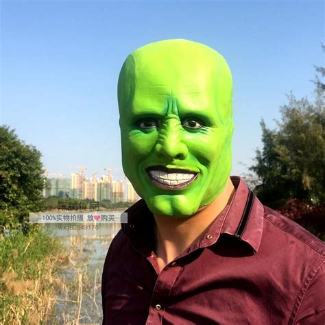 Máscara De Halloween Jim Carrey Green Mask Cosplay Filme De Festa Látex