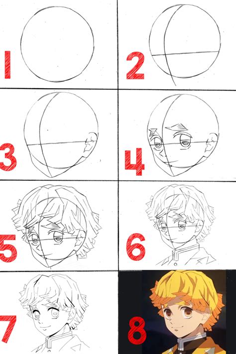 8 Easy Steps To Draw Zenitsu Demon Slayer Anime Drawing Tutorial – NBKomputer