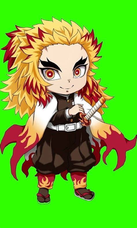 Rengoku Pantalla Verde Chibi Pfp En 2022 Fondos S Tela In 2024 Chibi