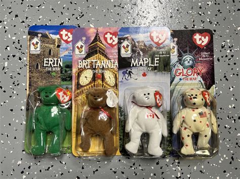 Ty Beanie Babies Mcdonalds International Bears Set Of Sealed In Boxes