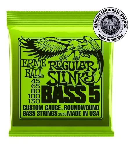 Encordoamento Ernie Ball Regular Slinky Bass 5 045 Baixo