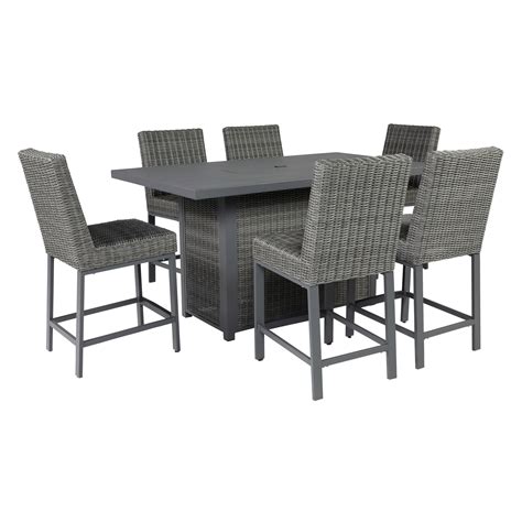 Palazzo P520p2 Counter Height Dining Table W 6 Stools Furniture And More Outdoor Bistro