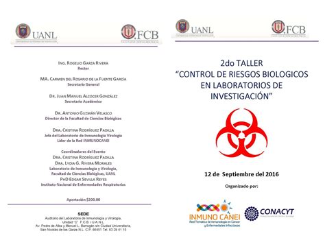 Bioseguridad Y Biocustodia Uanl Taller Control De Riesgos